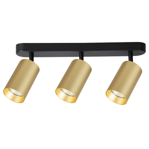 Pipe lampa sufitowa (spot) 3xGU10 czarna/złota ML1164