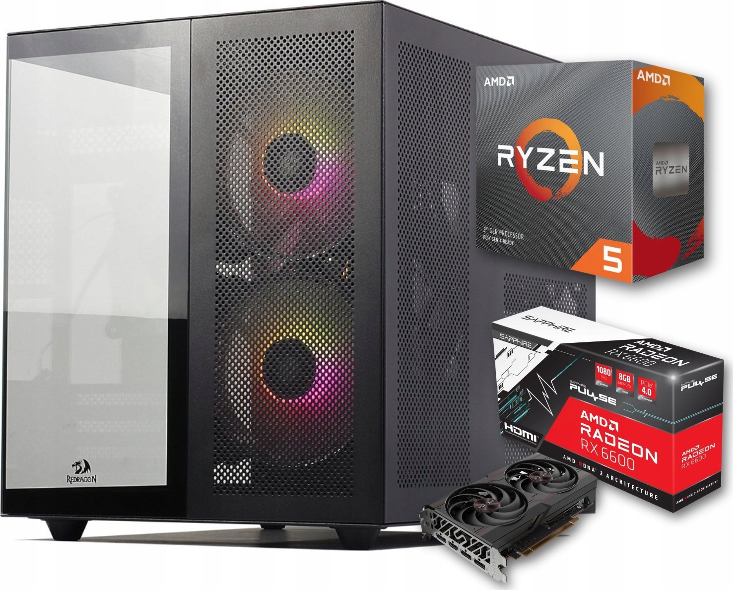 BSG Striker Ryzen 5 16GB DDR4 1TB NVMe Radeon RX 6600 Windows 11 Pro