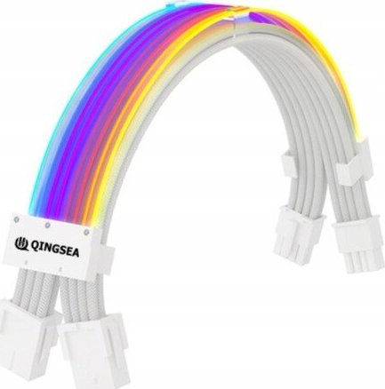 QingSea Przedłużacz ARGB kabel do zasilacza 2*86+2 Pin GPU Karta graficzna