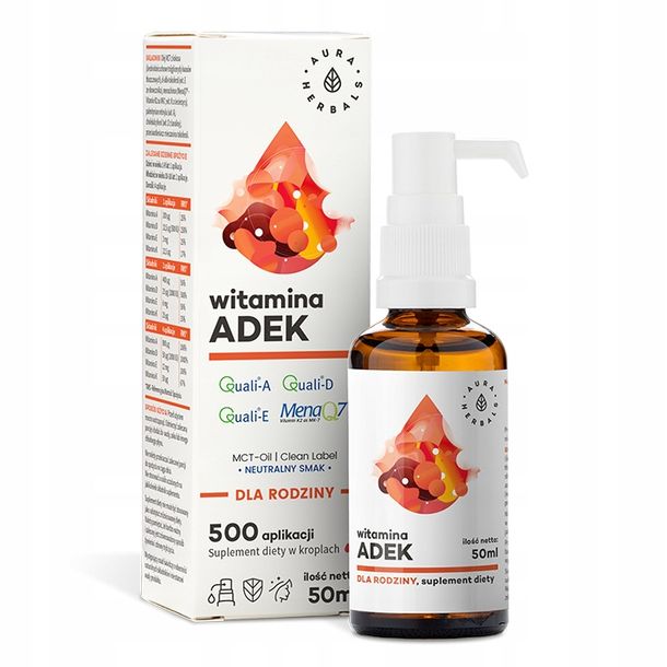AURA HERBALS Witamina ADEK 50 ml odporność MCT AH2805