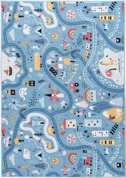 Dywan dziecięcy Stella Ulice niebieski