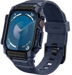Spigen Etui z paskiem Rugged Armor Pro do Apple Watch 10 46 mm, granatowe