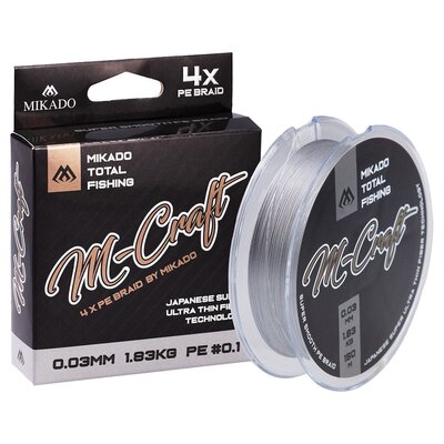 Plecionka MIKADO M-Craft Braid 0.03 mm / 150 m Stalowo-szary