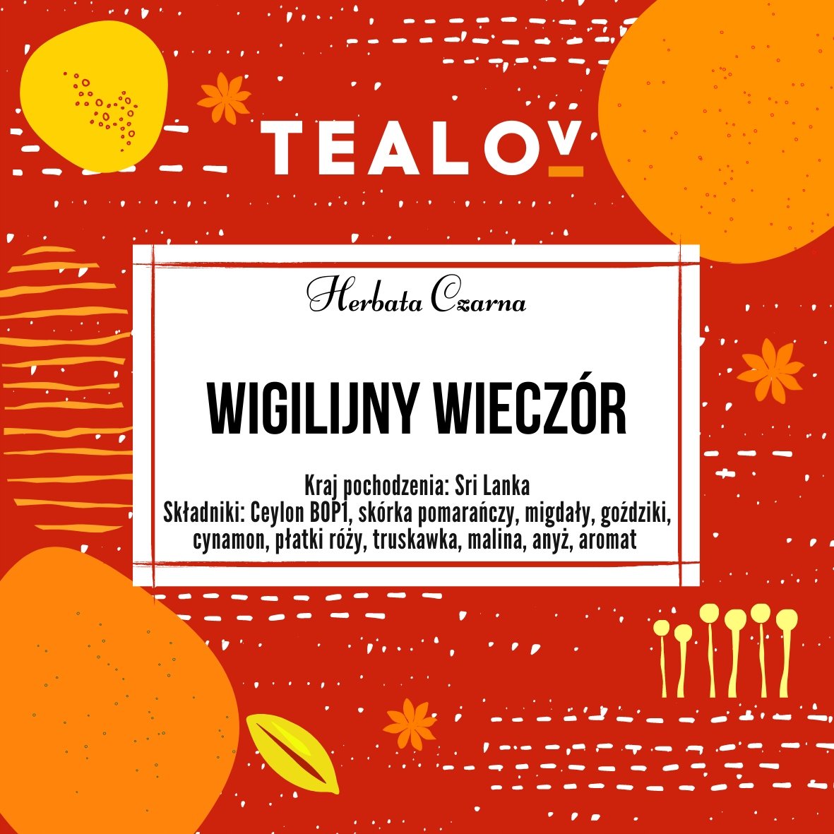 Herbata TEALOV czarna WIGILIJNY WIECZÓR 100g