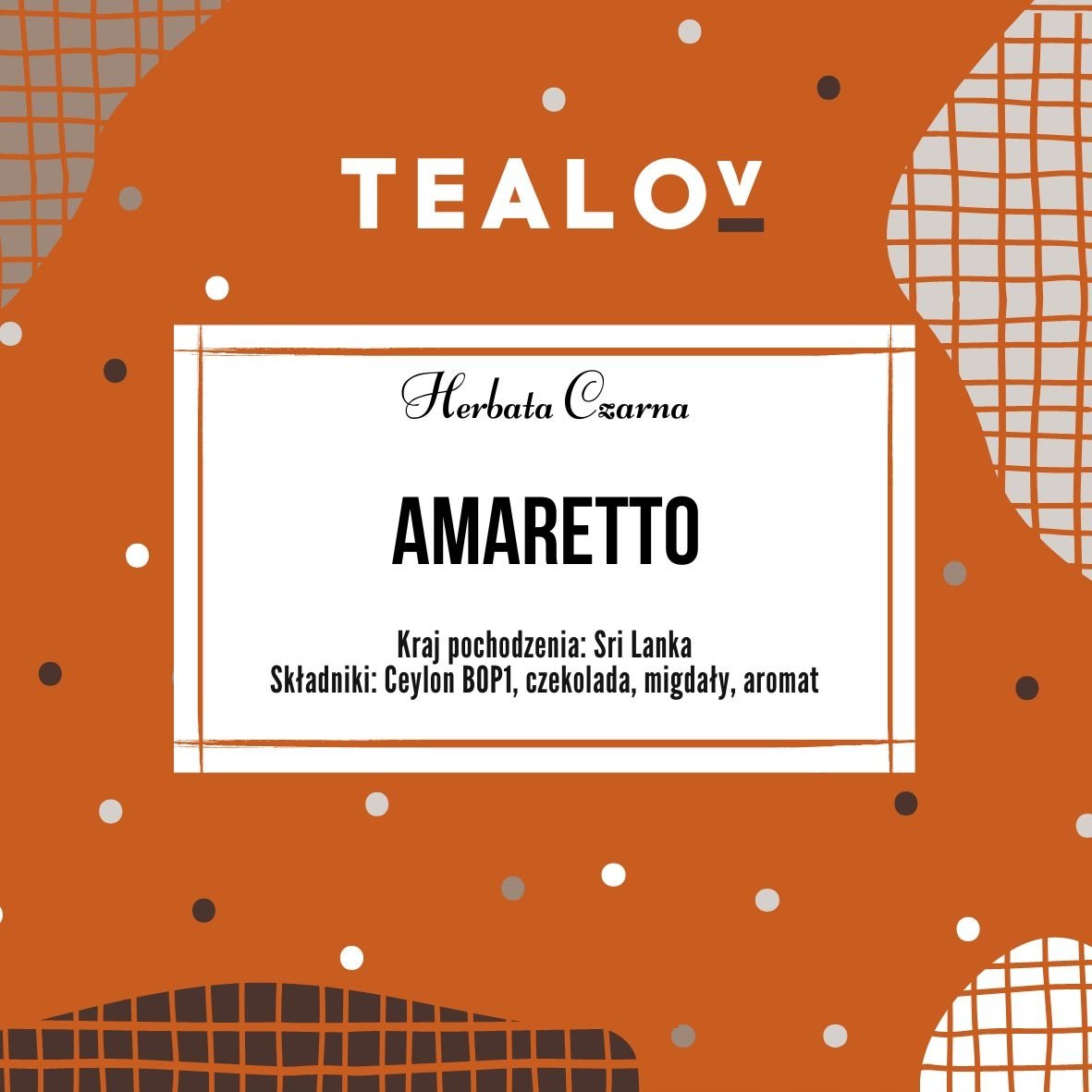 Herbata liściasta czarna smakowa Amaretto 50g