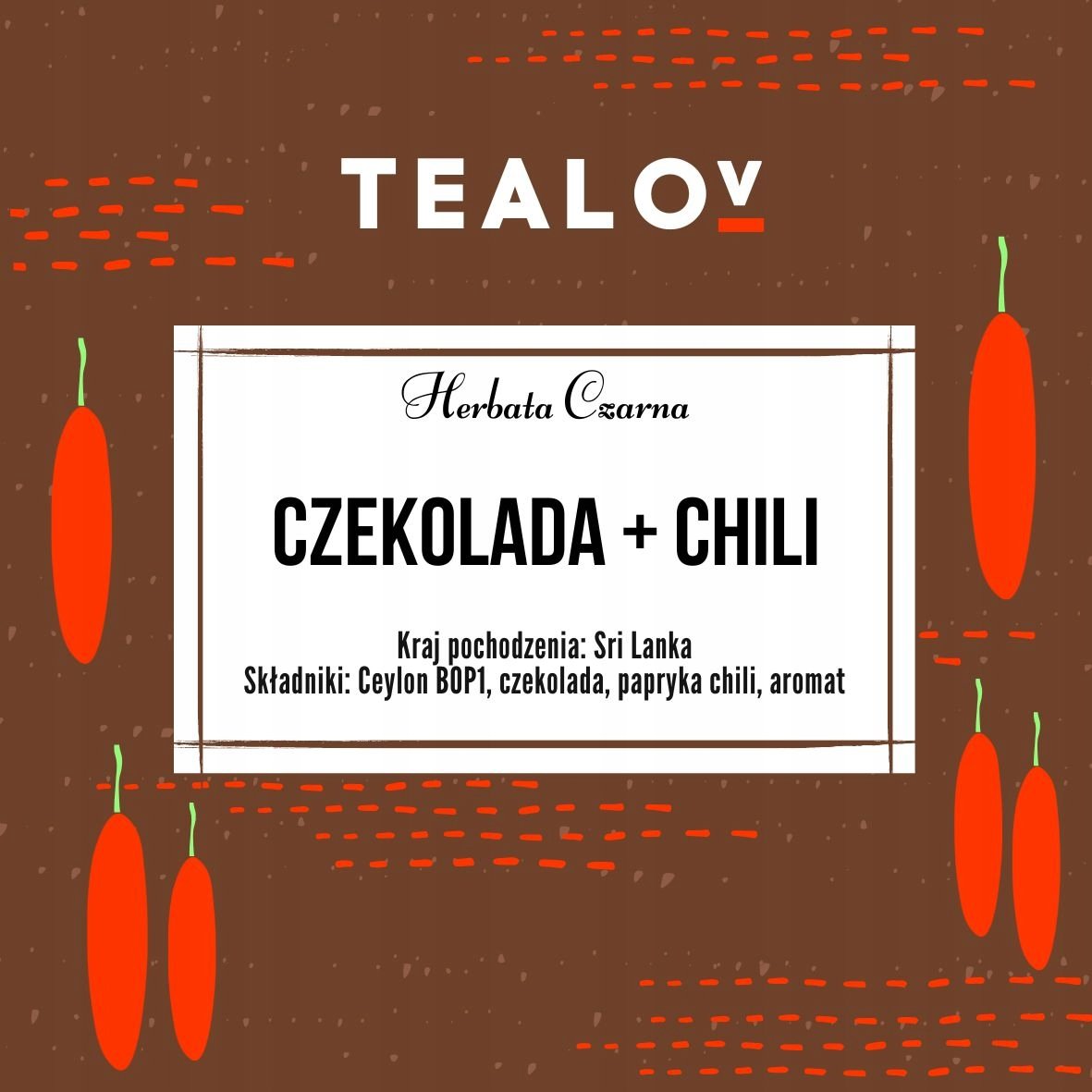 Herbata TEALOV czarna CZEKOLADA Z CHILI 50g