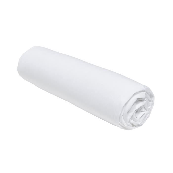 DZIŚ Prześcieradło Essential - 140 x 190 cm - 2 osoby - 100% bawełna gładka - Kreda