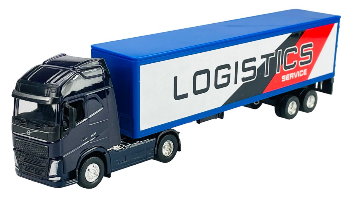 WELLY VOLVO FH NIEBIESKA NACZEPA 1:64 68051