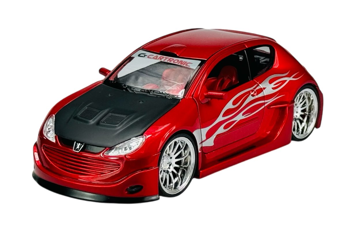 WELLY PEUGEOT 206 TUNING CZERWONY 1:24 22486