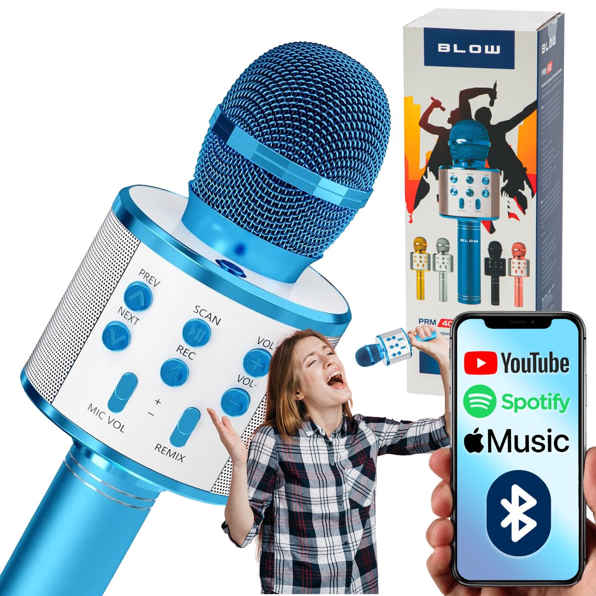 MIKROFON BEZPRZEWODOWY GŁOŚNIK BLUETOOTH KARAOKE DLA DZIECI NA PREZENT HQ