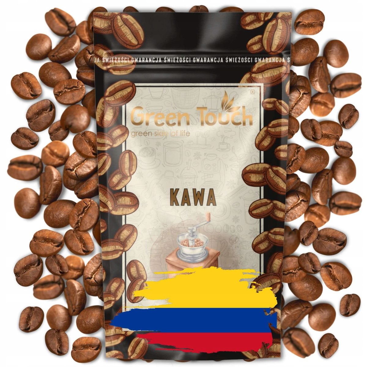 Kawa Ziarnista Kolumbia Excelso Medelin 100% Arabica 200 G Green Touch