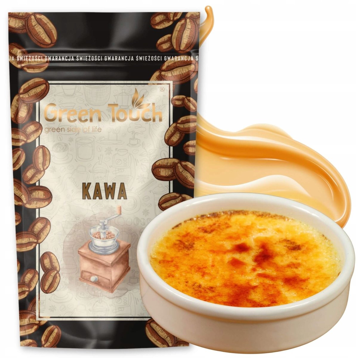 Kawa Ziarnista Smakowa Creme Brulee Deserowa Śmietankowa 200 G Green Touch