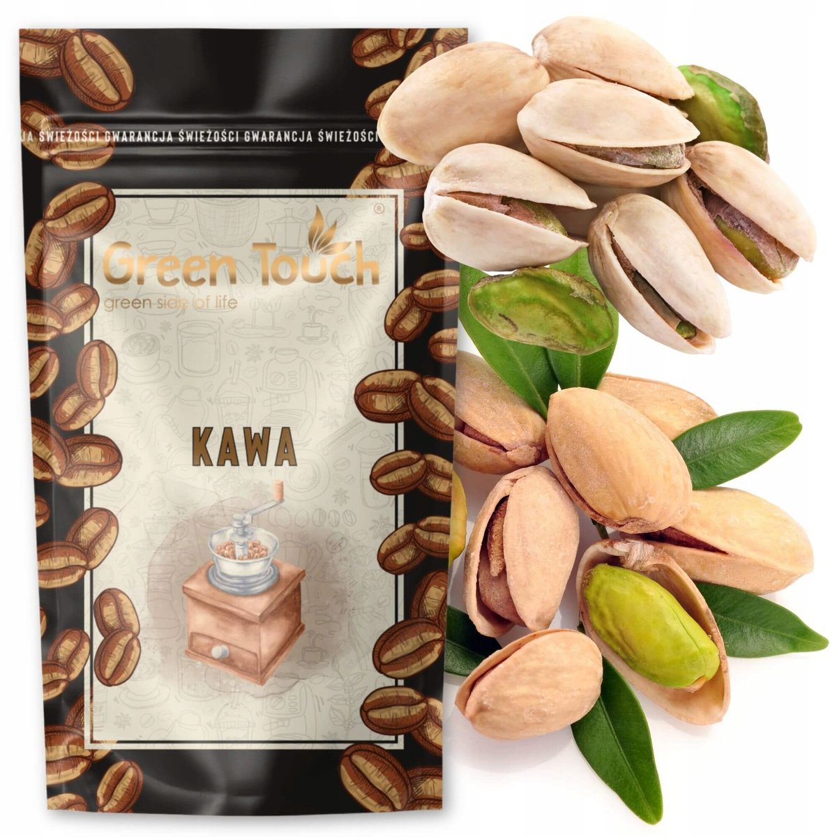 Kawa Ziarnista Smakowa Pistacjowa Pistacja Arabica 200 G Green Touch