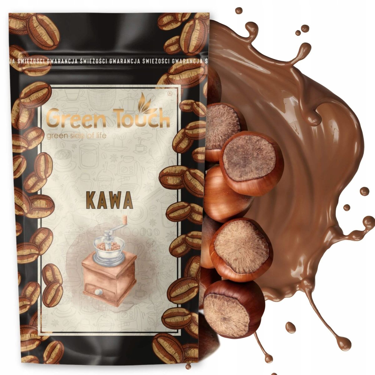 Kawa Ziarnista Smakowa Orzechowo Czekoladowa Arabica 200 G Green Touch