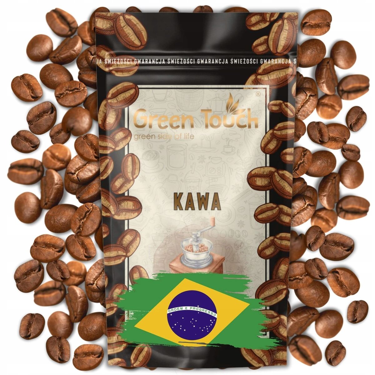Kawa Ziarnista Brazylia Yellow Bourbon 100% Arabica 200 G Green Touch