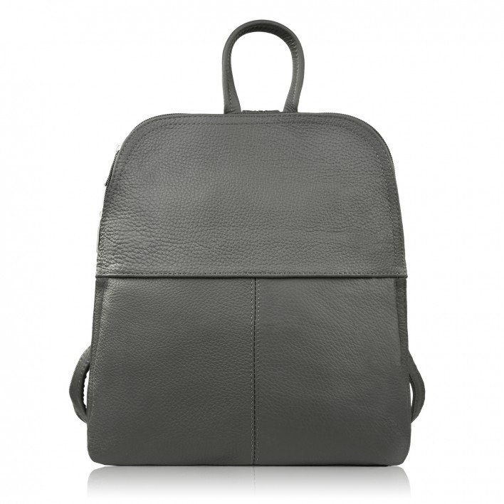 PLECACZEK DAMSKI SKÓRZANY SZARY MAŁY PLECAK MIEJSKI ABRUZZO ABR-38-GR