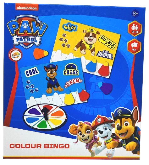 Gra kolorowe bingo Psi Patrol.