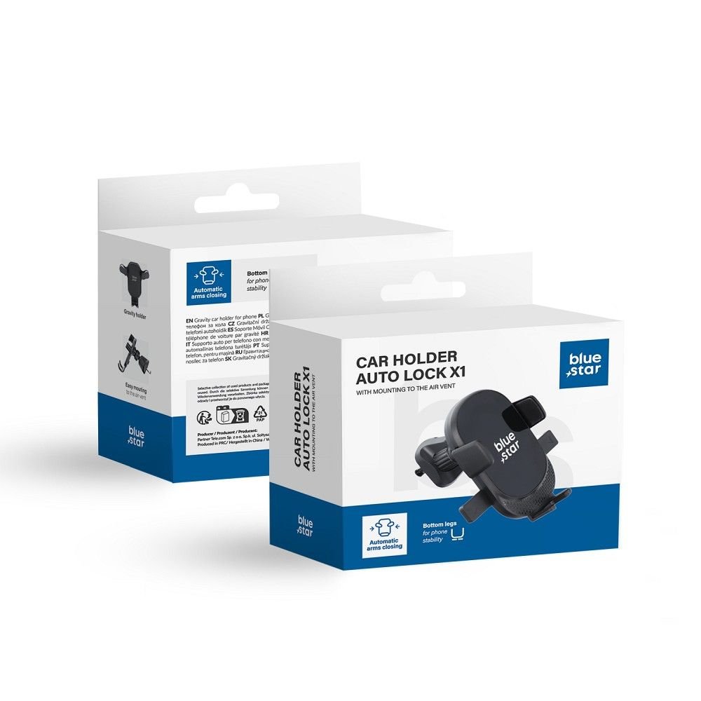 BLUE STAR uchwyt samochodowy AUTO LOCK X1 do kratki wlotu czarny
