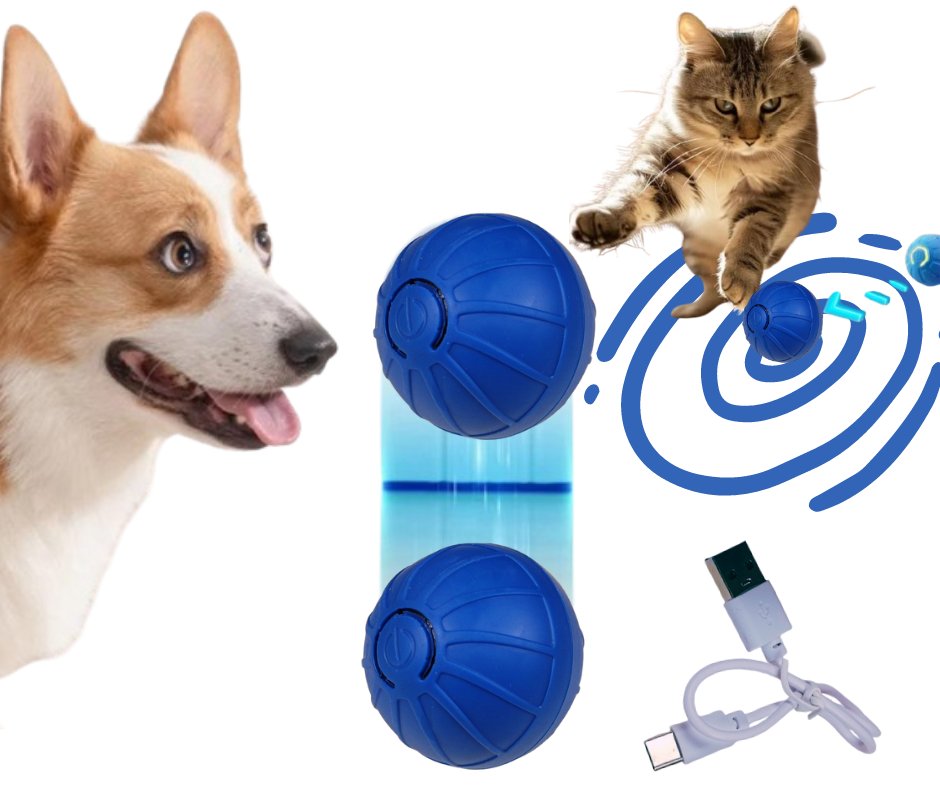 Uciekająca Piłka Zabawka Dla Kota Psa Interaktywna Led Wibracje 5,5Cm Usb