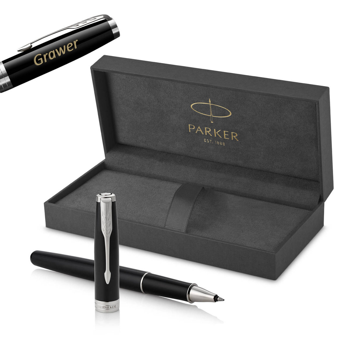 Pióro Kulkowe Parker Sonnet Black Lacquer Ct (standardowa sekcja) z grawerem
