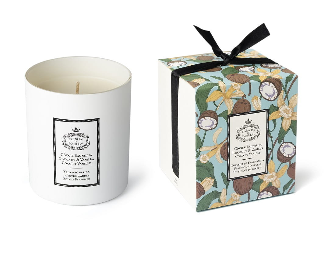 Świeca zapachowa Essencias de Portugal kokos i wanilia 180gr