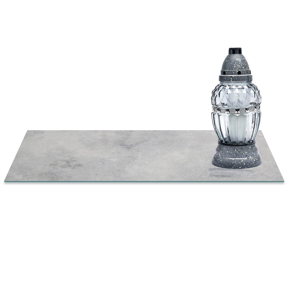 SZKLANA PODSTAWKA POD ZNICZE z dedykacją 60x30cm Beton 275d