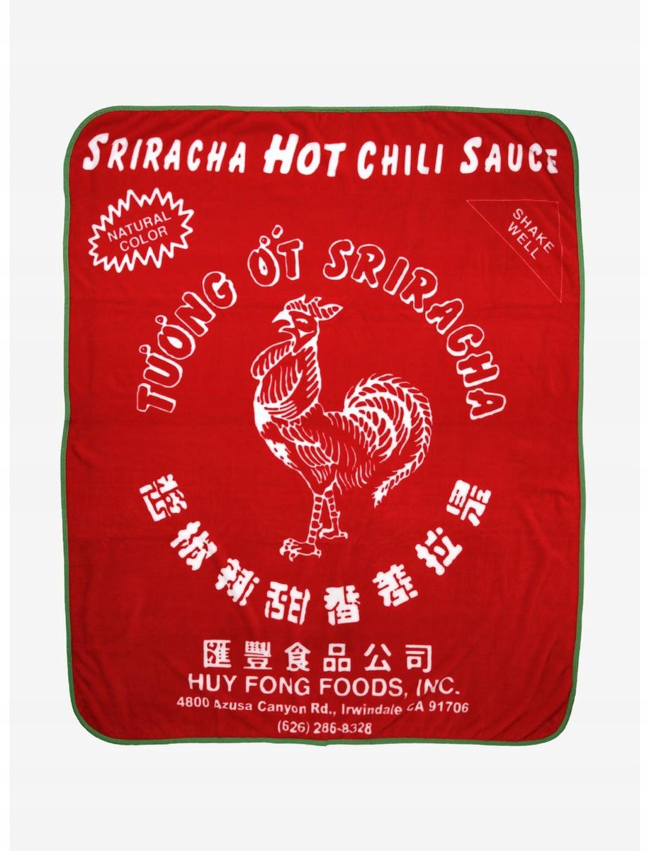 Miękki ciepły koc na łóżko SRIRACHA HOT 127/152