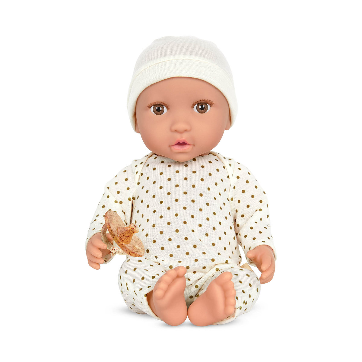 Lalka niemowlę w pidżamce w kropeczki i czapeczce 35,5 cm LullaBaby