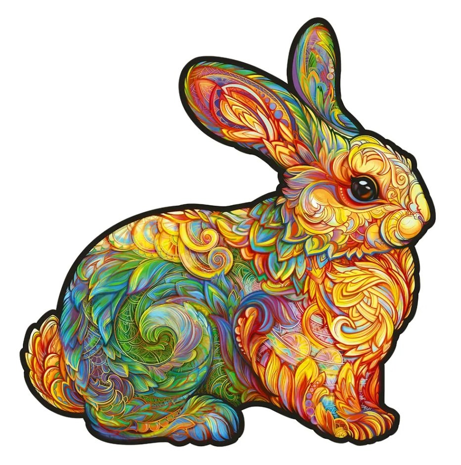 Cenny królik drewniane puzzle 100 el. Unidragon