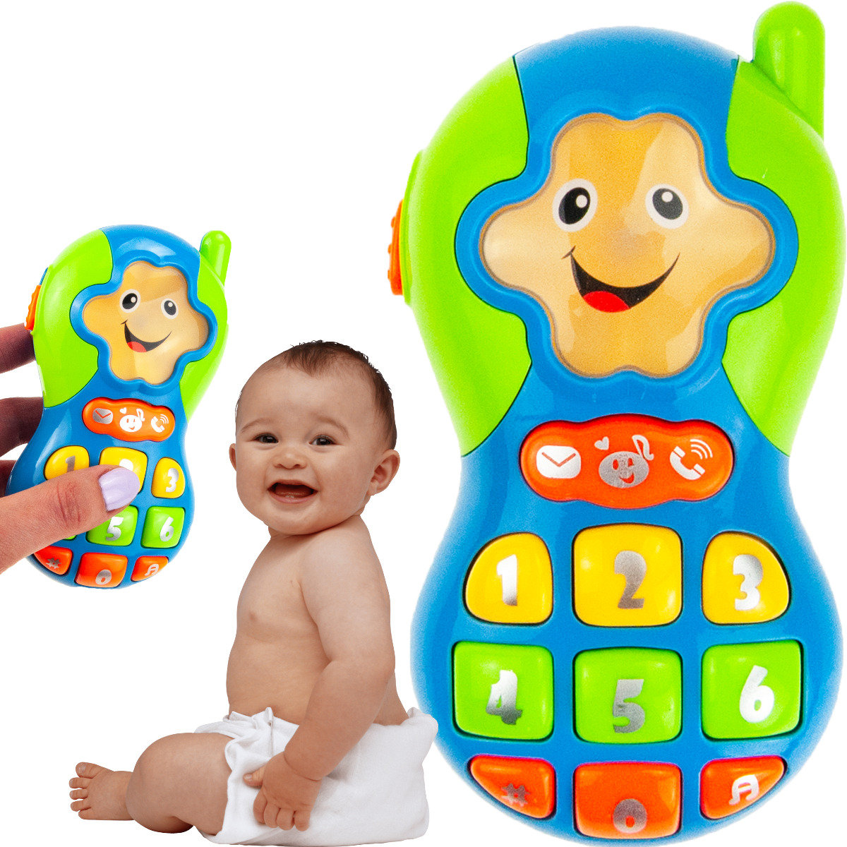 TELEFON MUZYCZNY INTERAKTYWNY DLA MALUCHA DZIECKA DO ZABAWY