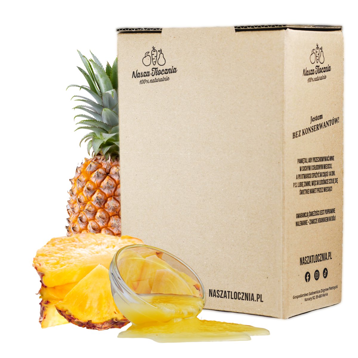 Przecier 100% Ananas 3kg puree tylko 25,50 zł/kg lody, sorbety, smoothie