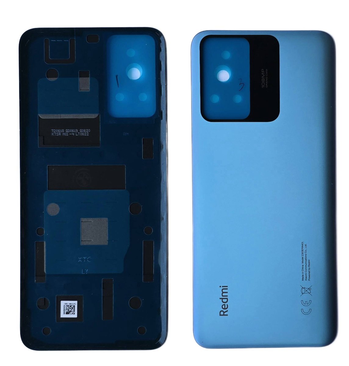 ORYGINALNA KLAPKA BATERII + KLEJ XIAOMI REDMI NOTE 12S NIEBIESKI