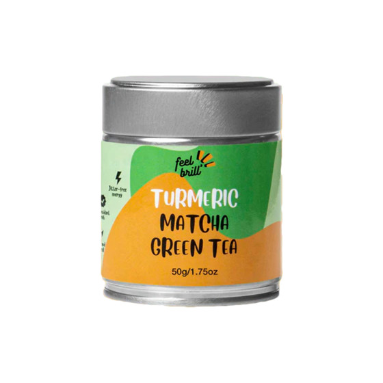 Zielona herbata matcha Feel Brill z kurkumą, 50 g