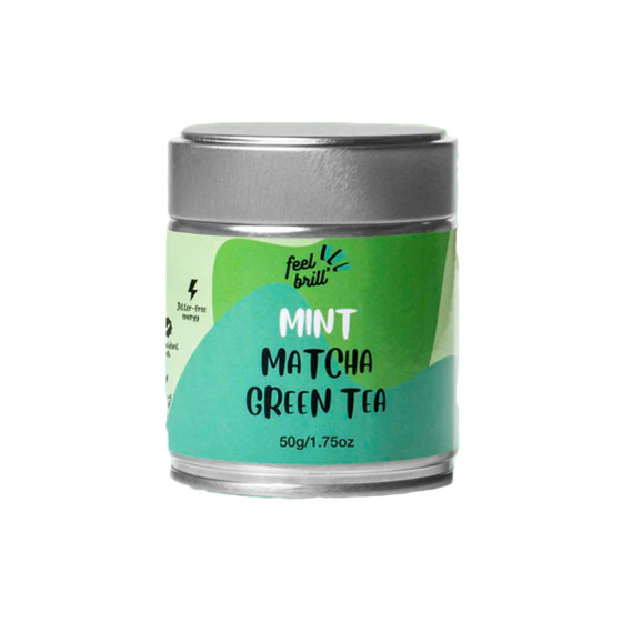 Zielona herbata matcha Feel Brill z miętą, 50 g