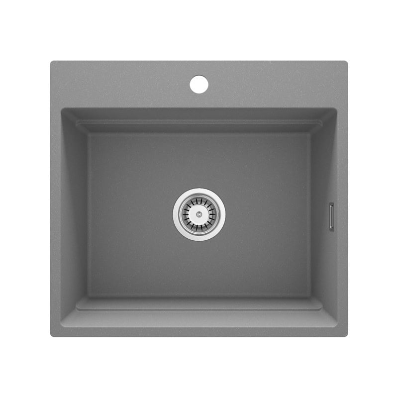 DEANTE MAGNETIC Zlewozmywak granitowy magnetyczny 1-komorowy Szary Metalik ZRM_S10A - Specjalistyczny sklep - Raty 0% - Kup z PayPo i zapłać za 30 dni