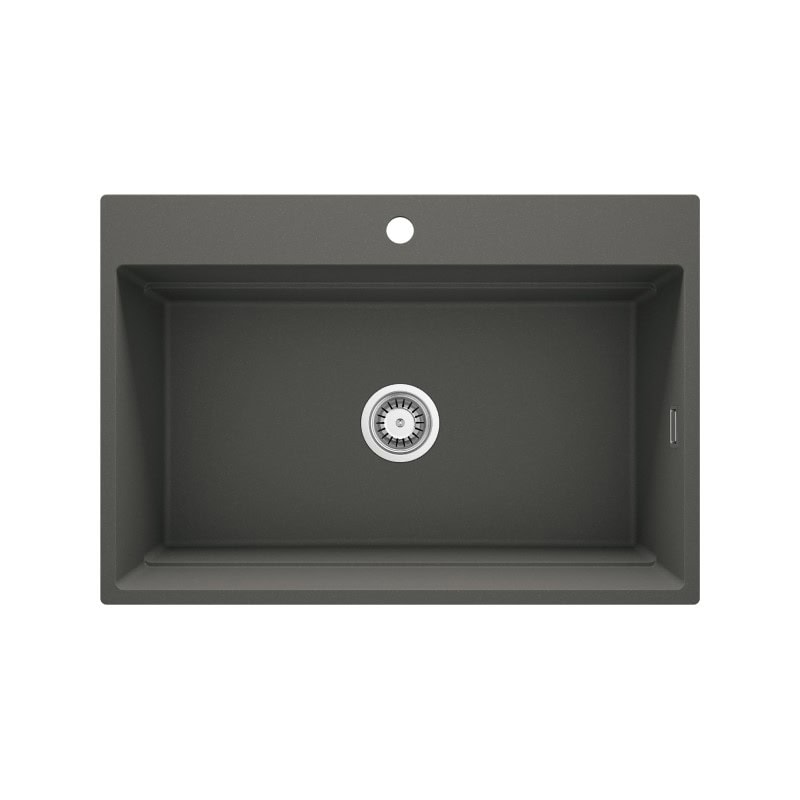 DEANTE MAGNETIC Zlewozmywak granitowy magnetyczny 1-komorowy Antracyt Metalik ZRM_T10B - Specjalistyczny sklep - Raty 0% - Kup z PayPo i zapłać za 30 dni