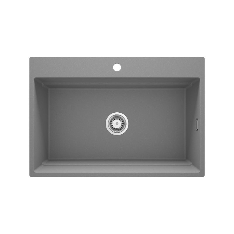 DEANTE MAGNETIC Zlewozmywak granitowy magnetyczny 1-komorowy Szary Metalik ZRM_S10B - Specjalistyczny sklep - Raty 0% - Kup z PayPo i zapłać za 30 dni