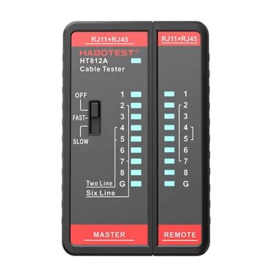 Tester przewodów sieciowych RJ11 / RJ45 Habotest HT812A