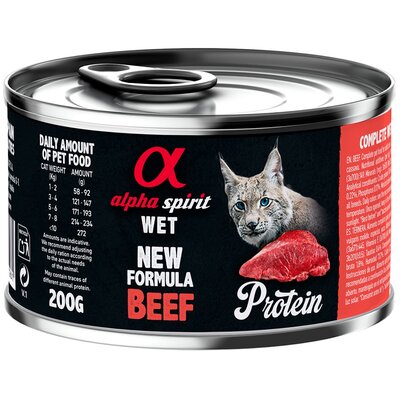 Karma dla kota ALPHA SPIRIT Protein Beef Wołowina 200 g