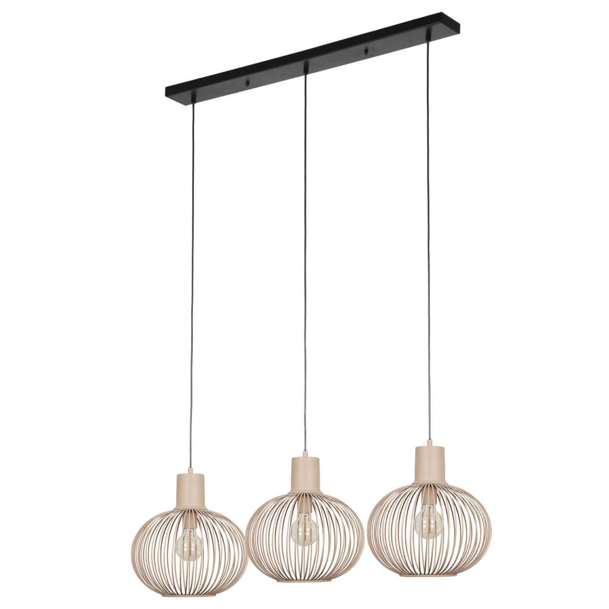 Wisząca lampa na listwie GILA 365700366 Trio bańki do salonu beżowa