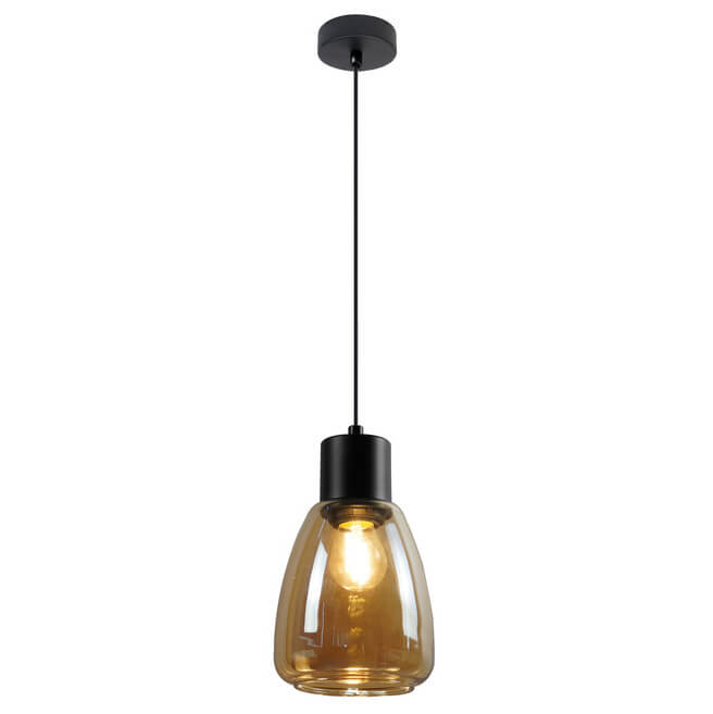 Zawieszana lampa Moldo 31-35073 Candellux do kuchni bursztynowa