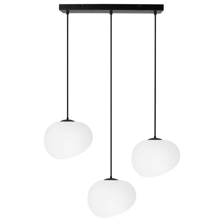 Wisząca lampa na belce Stones 33-35158 Candellux kaskada czarna biała