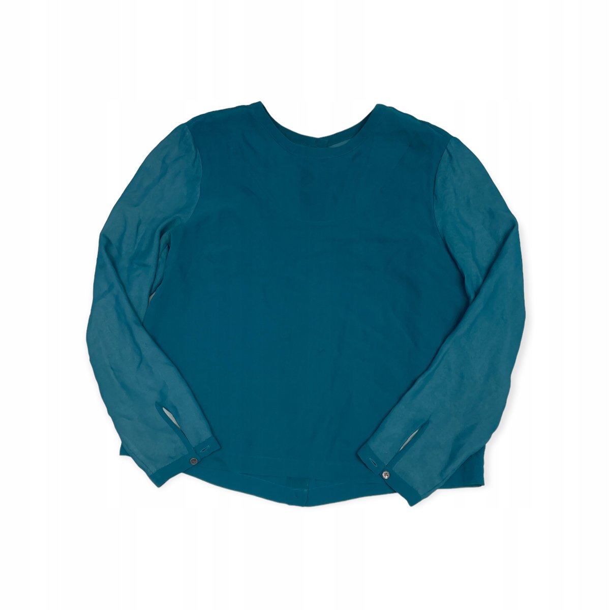 Bluzka damska długi rękaw guziki jedwab S