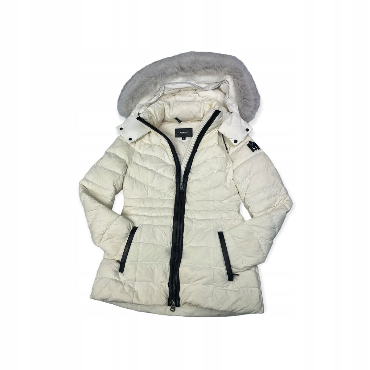 Pikowana kurtka damska kaptur MANCKAGE S