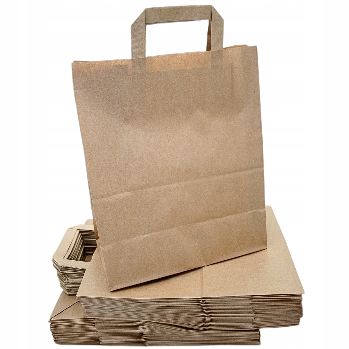 Opinie o TORBA TOREBKA PAPIEROWA SZARA KLOCKOWA KRAFT 29x17x33 cm 100 SZTUK