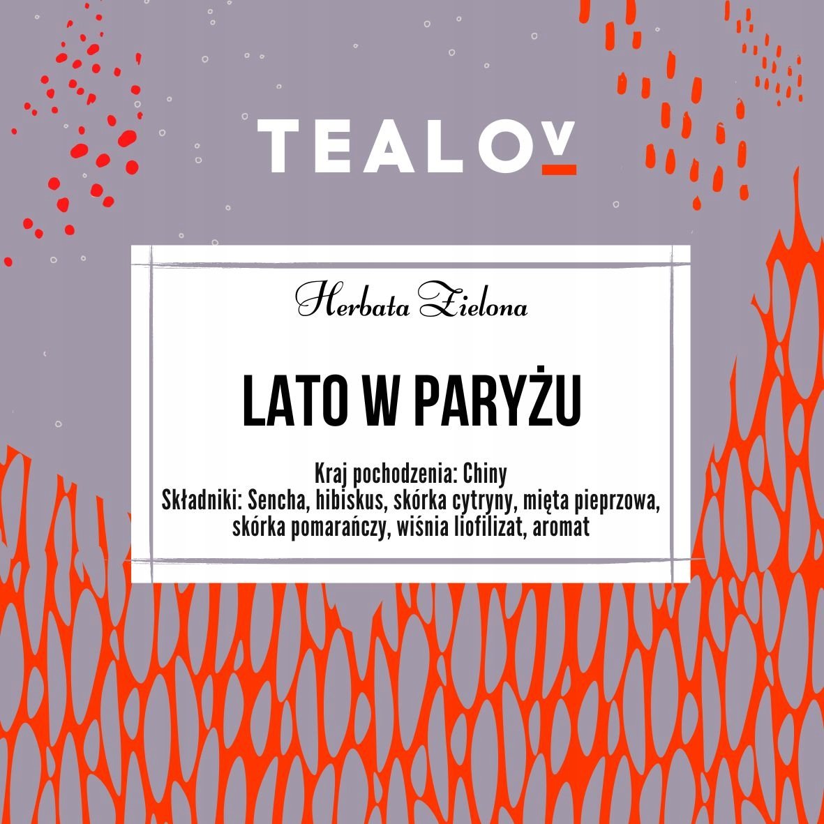 Herbata TEALOV zielona LATO W PARYŻU 100 g