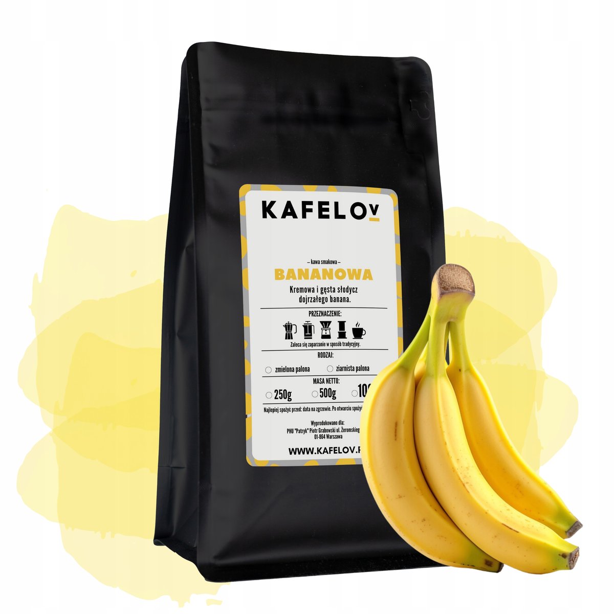 Kawa Kafelov smakowa BANANOWA 1000g mielona
