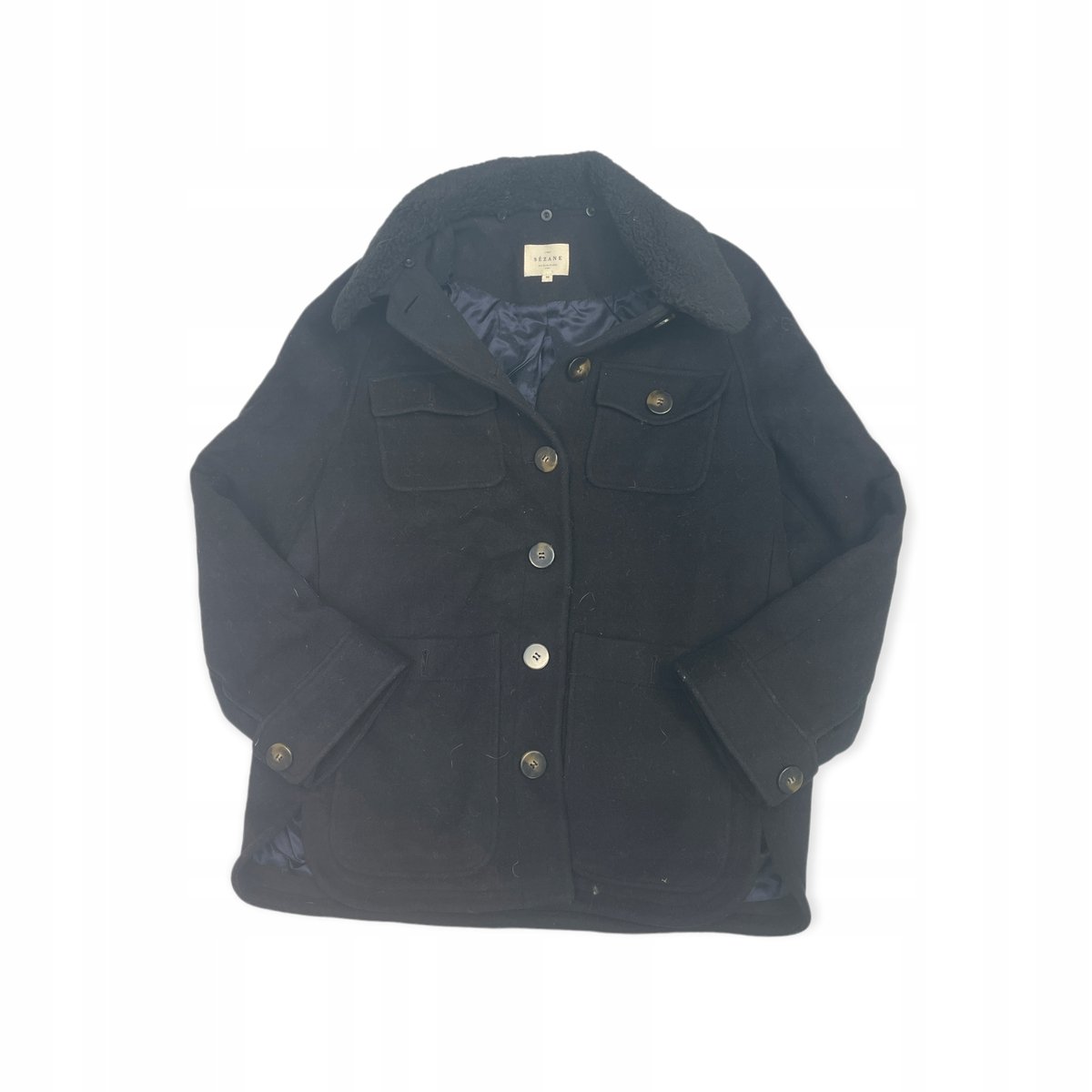 Czarna elegancka kurtka damska SEZANE PARIS 36