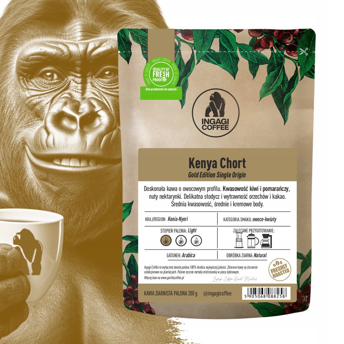 Kawa ziarnista speciality Kenia Chort 100 g
