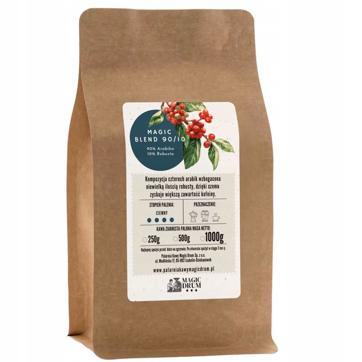 Kawa Magic Drum MAGIC BLEND 90/10 mielona 1kg